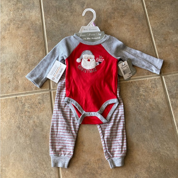 Baby Essentials Long Sleeve Embroidered My First Christmas Santa Set for baby - Picture 3 of 6